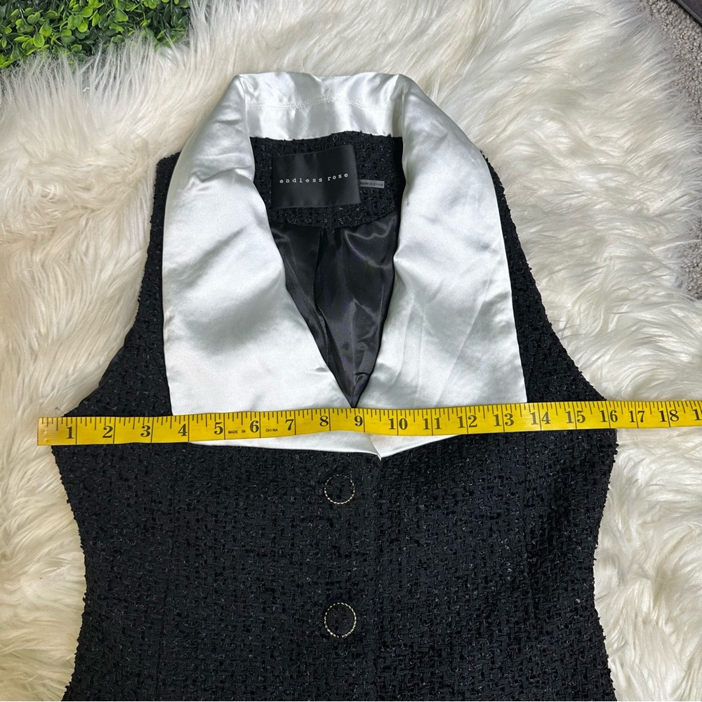Nwt‎ black endless rose Anthropologie sleeveless tweed dress nwt - Picture 14 of 17